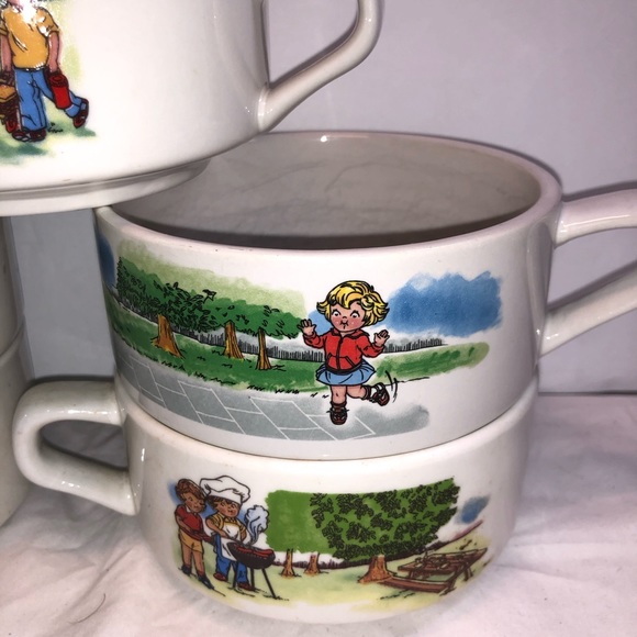 5 Vintage Summer Themed Campbell Soup Mugs dishwasher Microwave safe - Picture 10 of 10